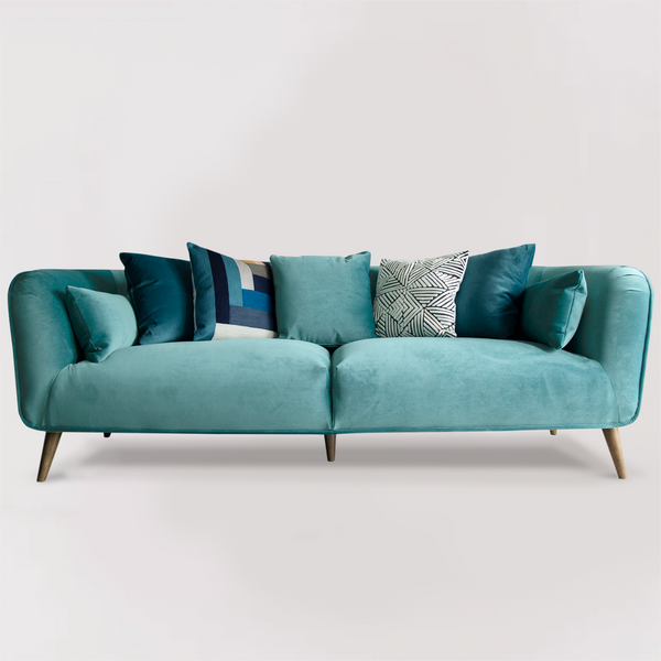 Mint green store velvet couch